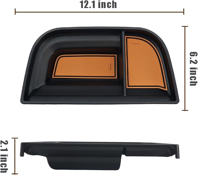 Muslogy Dashboard Storage Tray Compatible with Ford Maverick 2024 2022-2023 Maverick & Hybrid XL XLT Lariat Accessories (Light Brown)