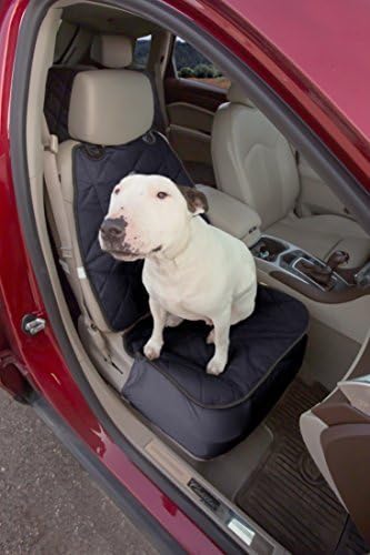 4Knines Car Seat Covers for Dogs – Durable Captains Seat & Front Seat Protector for Dogs, Waterproof, Non-Slip Car Seat Cover for Pets, Easy Install, Protects Vehicle from Dirt, Fur, Scratches (Black)