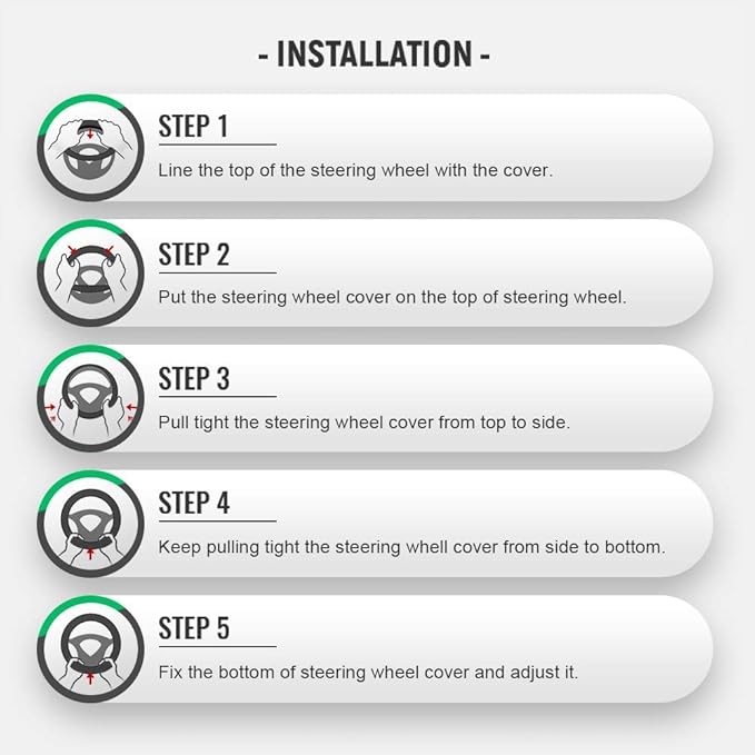 Xizopucy Black and Blue Microfiber Leather Steering Wheel Cover,Universal 15 inch Steering Wheel Covers for Car Truck SUV,Breathable, Anti Slip & Odor Free(Black+Blue)…