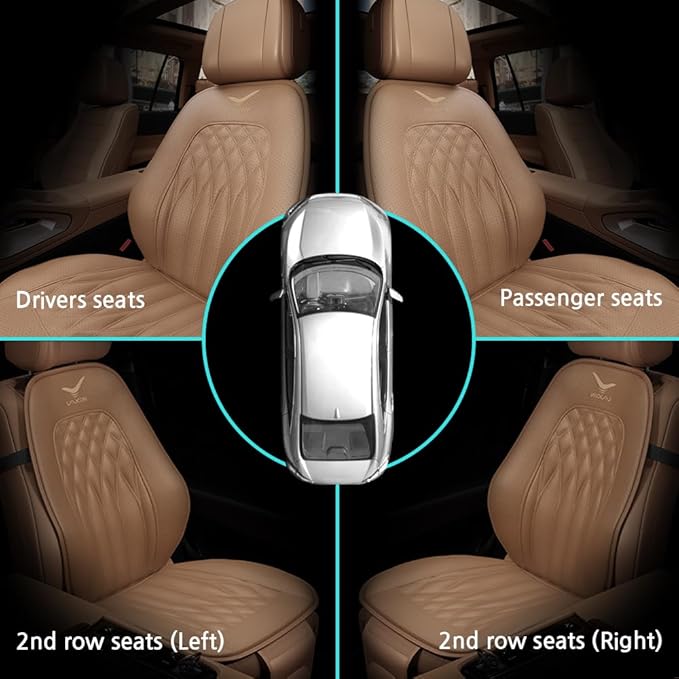 Laxon Vehicle Seat Air Massage Cover. Tailored for Long-Distance Drivers with Long Driving.11 Air Cells Dynamic Work 3 Massage Mode for Back & Hip. Relax Muscles While Driving (Brown)