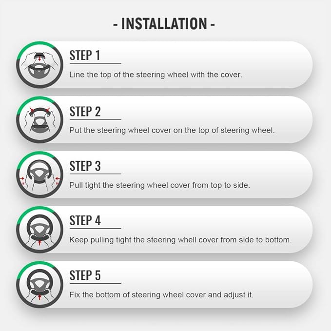 Xizopucy Steering Wheel Covers Black Universal Microfiber Leather, Suitable for 14 1/2-15 inch Car Steering Wheel Cover, Breathable, Anti Slip- Orange