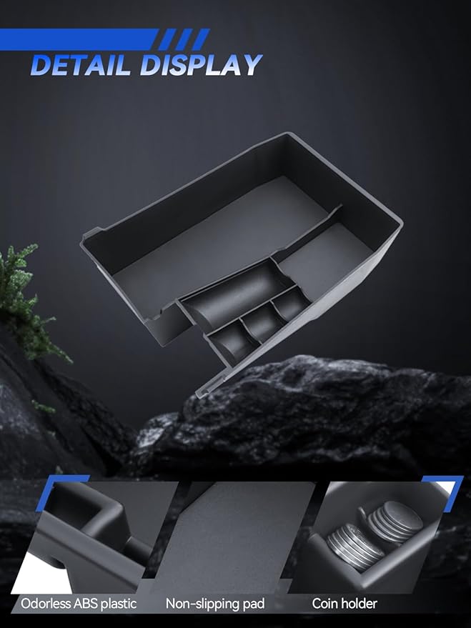 for 2025 Outback Center Console Organizer Subaru Outback Legacy 2020-2022 2023 2024 2025 Accessories Armrest Tray Middle Storage Box Insert Container Durable ABS Plastic-Upper Box