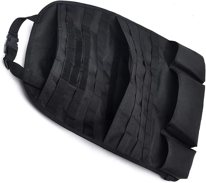 Car Seat Back Organizer Tactical MOLLE Panel Back Seat Storage Bag Universal Car Seat Cover Protector (Black)