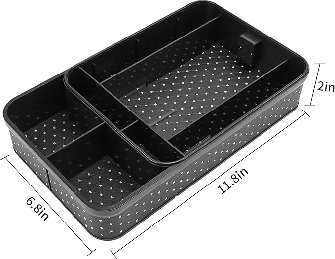 Car Storage & Organizers,Armrest Phone Holder Tray Center Console Organizer, Auto Multi-role Storage Box,Vehicle Dashboard Tray,Car Interior Caddy for Key,Sunglass,Wallets