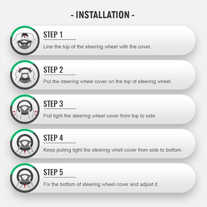 Xizopucy Car Steering Wheel Cover,14.5-15 Inch Black Universal Microfiber Leather Covers Breathable Anti-Slip Odorless Steering Wheels Accessories for Men Women