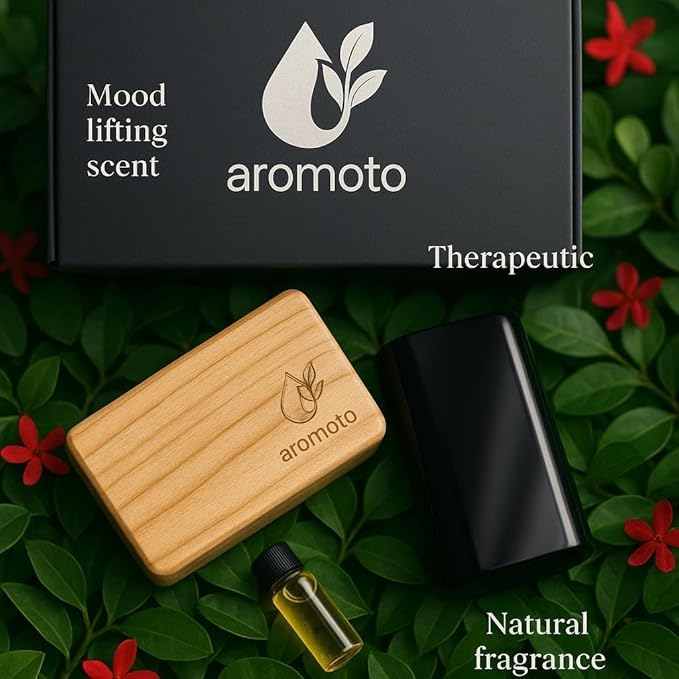 Wooden Car Air Freshener – Premium Natural Scents for Every Drive – Car Odor Eliminator (Jasmine)