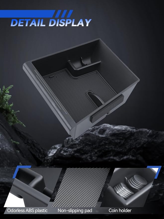 for Mazda MX-5 Center Console Organizer 2006-2014 Mazda MX-5 Miata NC Accessories Armrest Tray Middle Storage Box Insert Container Durable ABS Plastic