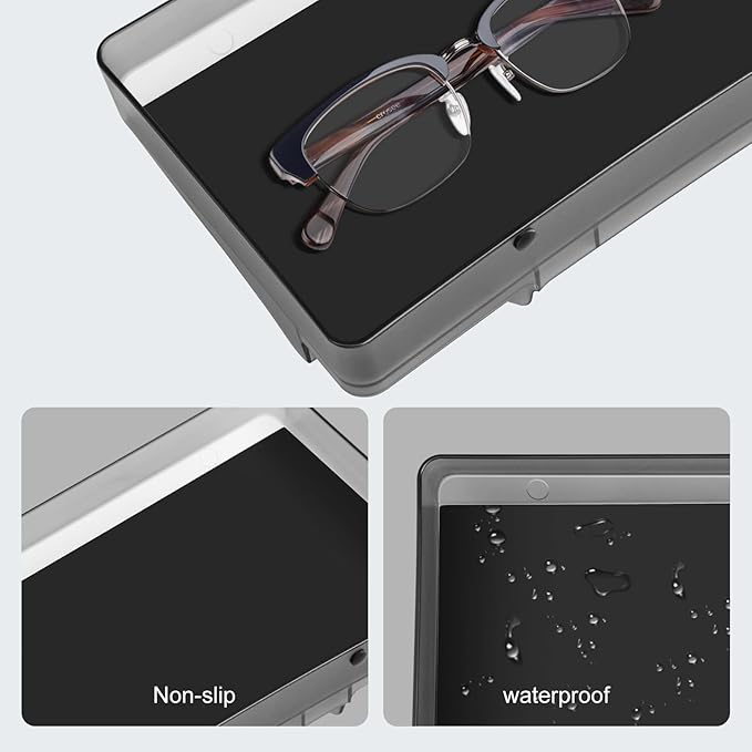 for Tesla Model Y Upgrade Behind Screen Storage Box Dashboard Hidden Organizer Tray Non-Slip Sunglass Card Holder for 2021-2023 Tesla Model 3 and 2021-2025 Model Y (Not fit 2025 Juniper)