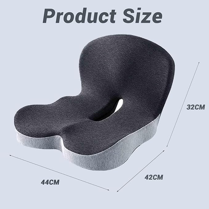 Back and Seat Cushion, Car Seat Cushion, Memory Foam L-Shaped Integrated Seat Cushions, Ergonomic Car Cushion for Big People with Back Support (Green)