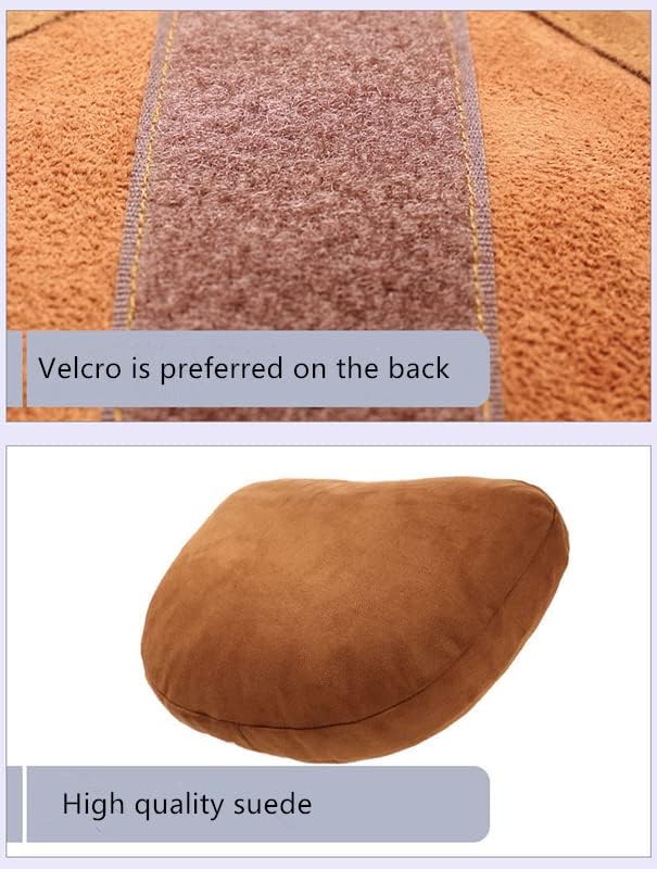 2Pcs Car Neck Pillows for headrests,for Travel Interior Accessories and Suede Support Head Pillows,Balance Neck Pillow Designed to Relieve Neck Pain and Muscle Tension.(Brown)