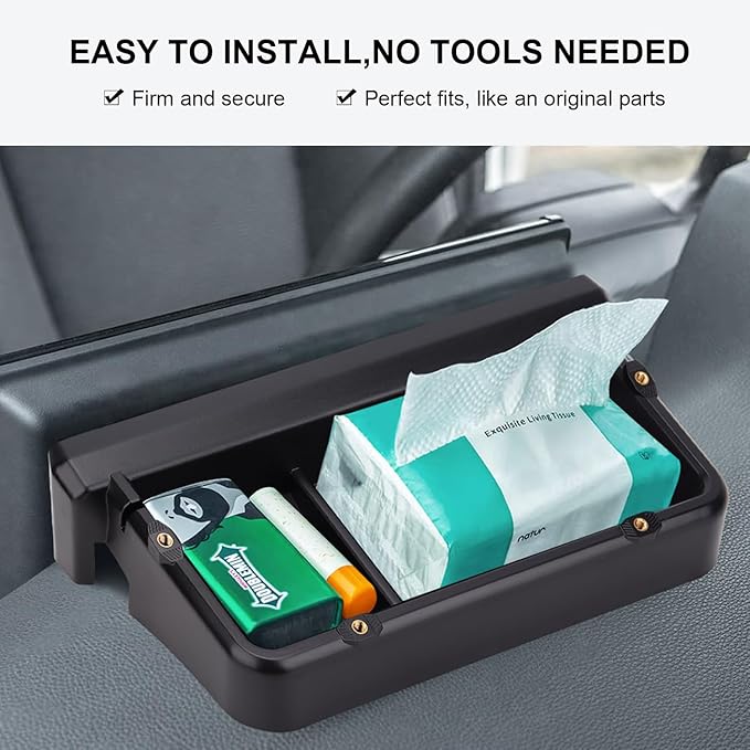 Dashboard Tray for Toyota Tacoma 2024 2025 & 24 25 4Runner (Only for 14 inch Screen) Car Interior Accessories Center Console Organizer Hidden Behind Display Screen Storage Box with Anti-Slip, Black