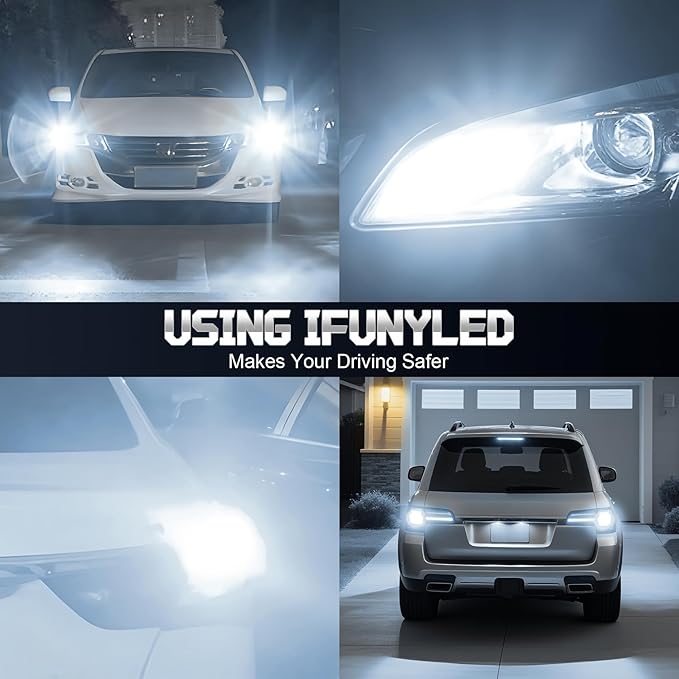 2PCS 3157 LED Bulb, Super bright 3156 3056 3057 3047 3457 4157 LED, Anti Hyper Flash CANBUS Error Free, Replacement Light Kit Set for Back Up Reverse Lights - White