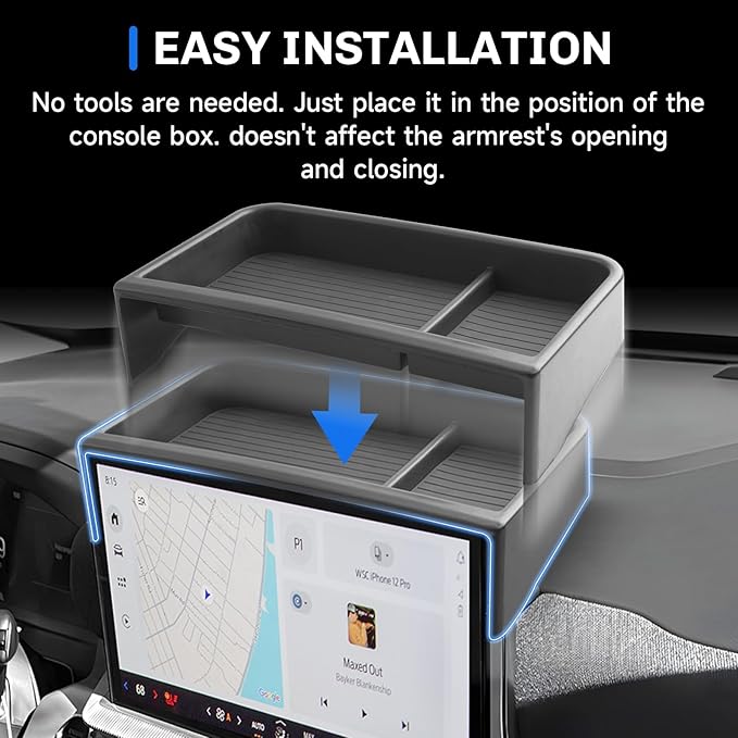 SXCY for 2025 2026 Ford Explorer Dashboard Organizer Tray for 2025 2026 Ford Explorer Accessories Screen Back Tray 2025 2026 Explorer Behind Dash Console Organizer Tray