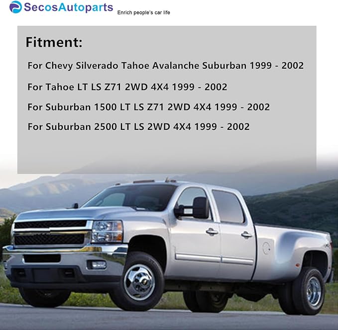 SecosAutoparts Driver Side Front Bottom Leather Seat Cover & Foam Cushion Light Tan# 522 or 922 Compatible with Chevy Silverado Tahoe Avalanche Suburban 1999 2000 2001 2002