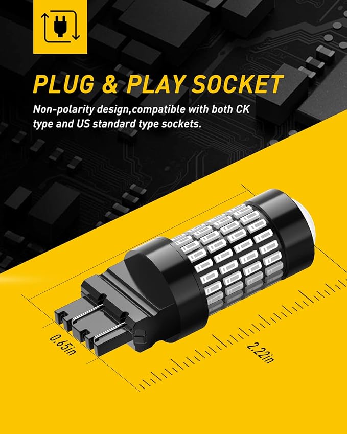 AUXITO Upgraded 3157 LED Bulbs Red, Super Bright 3056 3156 3057 4157 LED Bulbs with Projector for Brake Lights Tail Lights Stop Turn Signal Reverse Back Up Parking Marker Lights