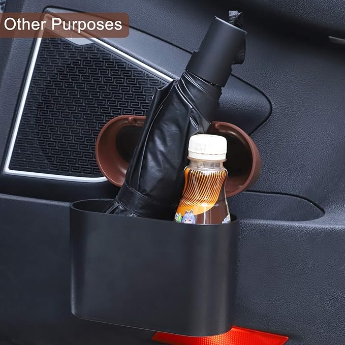 Accmor Car Trash Can with Lid, Leakproof Vehicle Trash Bin Auto Dustbin Organizer, Waterproof Mini Garbage Bin Trash Container with Garbage Bag for Automotive Car, Home, Office, Kitchen