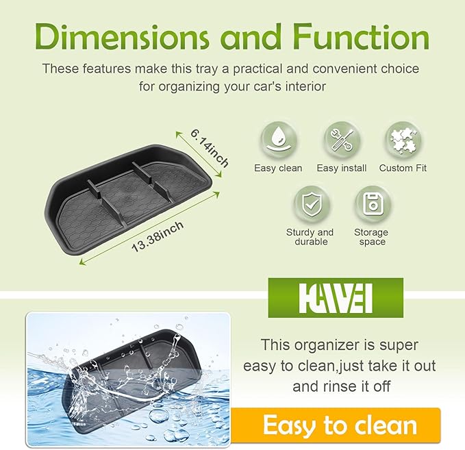 Dash Storage Tray Compatible with 2025 Nissan Frontier Accessories Center Console Dashboard Organizer Interior Insert Compartment Mounted Holder (Not for 2022-2024 Frontier)