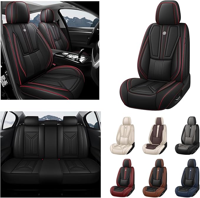 Car Seat Cover for Lexus RX 350 2007-2026,Leather Seat Cover for Car,Breathable Vehicle Cushions Cover Waterproof Protectors Seat Protector, (Full Set,Black)