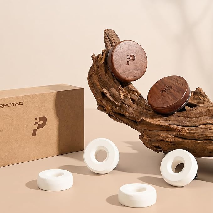 Wooden Car Air Freshener for Vent, Refillable Essential Oil Diffuser Clip, Long-Lasting Natural Scent, Sustainable Wood & Metal Luxury Auto Deodorizer -Pine scent