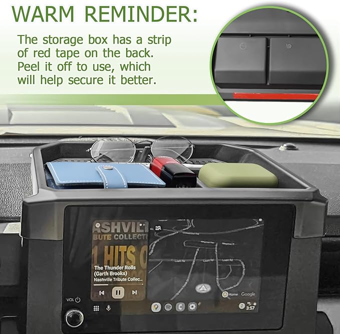 Center Console Screen Dash Organizer Compatible with 2024-2026 Toyota Tacoma & 2025-2026 4Runner Interior Accessories w/ 8-inch Dashboard Storage Box Behind Screen Insert Tray Mount Holder Black