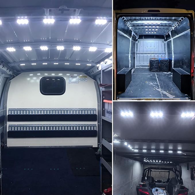 Linkhood 60 LED Van Interior Light, White Car LED Ceiling Lights Kit, Super Bright Lighting Dome Lamp for Van RV Truck Auto Vehicle Boat Caravan Trailers Lorries Cargo Transit Bus Camper (60 LED)