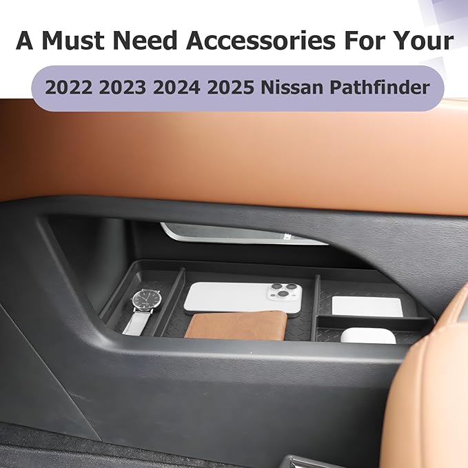 LUWU Low Center Console Organizer Compatible with 2022 2023 2024 2025 2026 Nissan Pathfinder SL/Platinum/Rock Creek Accessories 2025 Pathfinder Armrest Console Organizer Armrest Lower Storage Tray