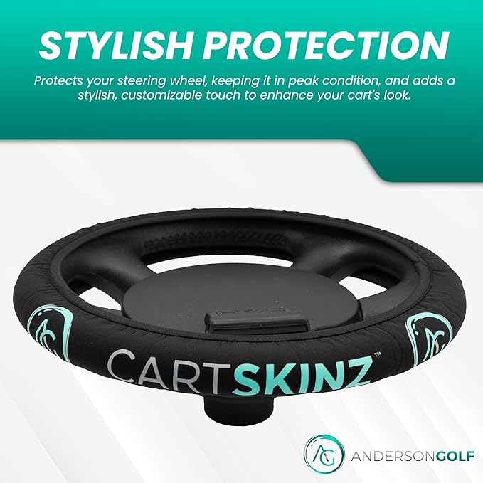 Neoprene Golf Cart Steering Wheel Cover - Universal Fit (13"-15"), Lightweight, Portable, Machine Washable, Trusted by Golf Industry Pros - 38 Animal Print