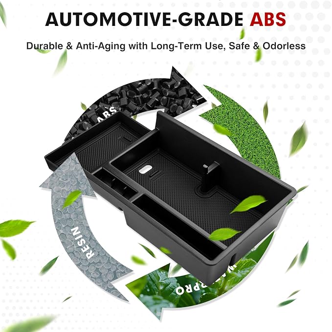 Autorder Center Console Organizer for 2024-2026 Chevrolet Blazer EV Accessories Armrest Storage Box Secondary Insert Tray with Anti-Slip Mat