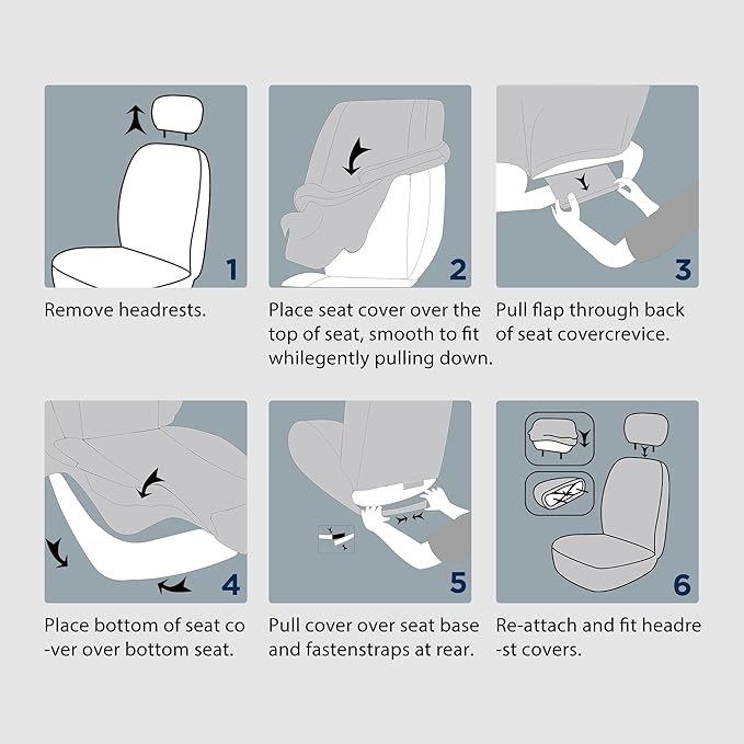 PIC AUTO Leather Car Seat Covers, Premium Automotive Waterproof Two Front Bucket Seat Protectors, Black and Red PVC Patchwork, Fits Cars, Trucks, Vans, SUVs, Airbag Compatible