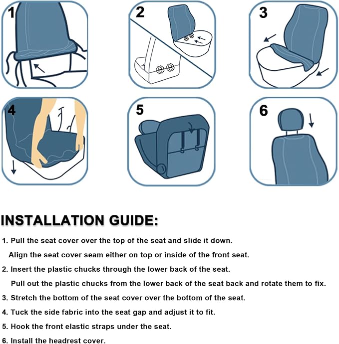 GIANT PANDA Front Seat Cover for Mazda, Leather Seat Protectors Custom Fit Mazda 3 6 CX-3 CX-30 CX-5 CX-7 CX-9 Tribute (2-Pack Beige)