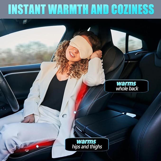 Buybai Car Seat Covers Set Universal Car Seat Cover Comfortable Leather Seat Cushion Automatic Seat Protector Fit SUV Truck Van (1Pack Black)