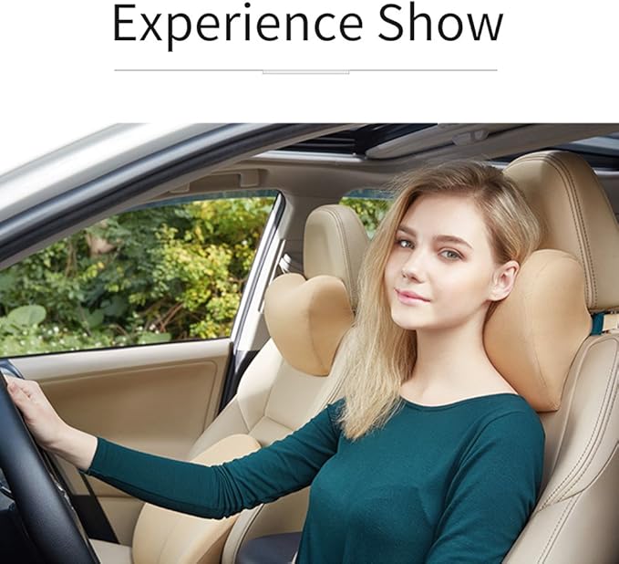 Car Neck Pillow - Memory Foam Cervical Relief Cushion, Headrest Support for Pain, Black