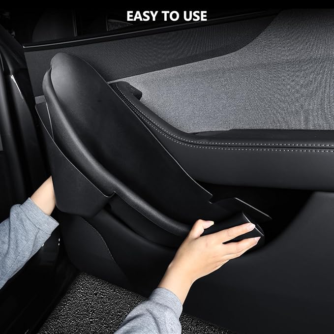 Door Storage Organizer Set for Tesla Model Y Juniper 2025 2026, 4 Pieces, Front & Rear Door Pocket Trays
