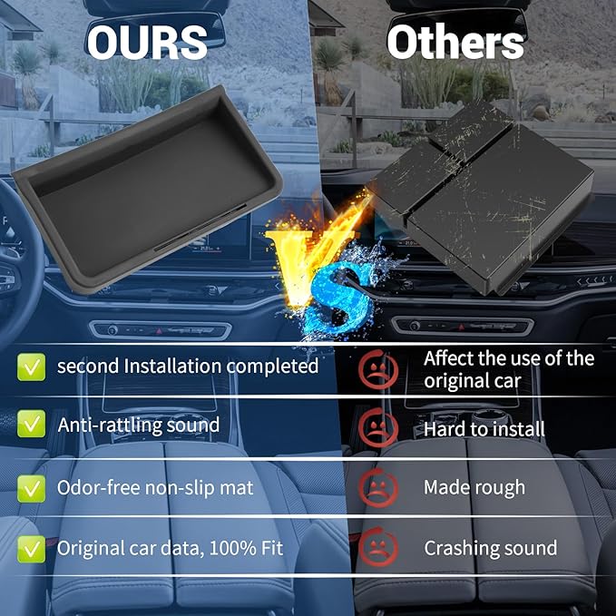 Compatible with 2023 2024 2025 2026 BMW X5 Behind Screen Organizer Dashboard Tray X5 Center Console Dash Storage Tray X6 Dashboard Organizer X7 Behind Dash Screen Organizer for BMW X5 Accessories 2026