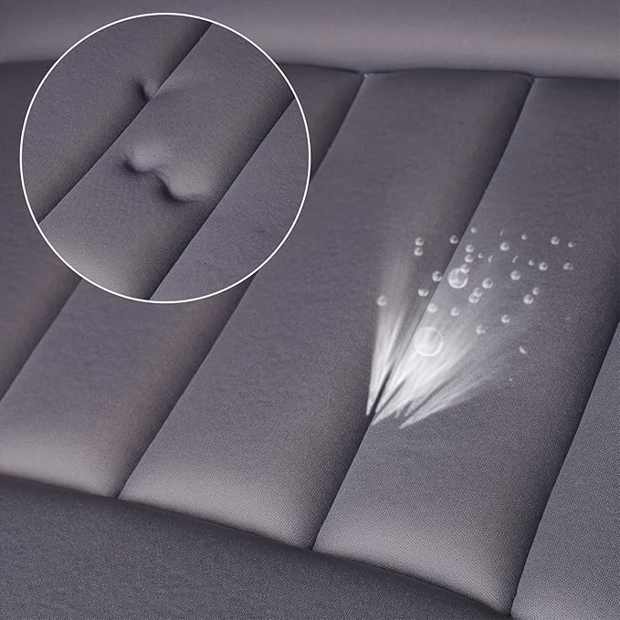 Premium Car Seat Cushion, Driver Cushion with Comfort Memory Foam & Non-Slip Rubber Bottom, Car Seat Pad Works with 95% of Vehicles and Office Chair or Home (Grey)