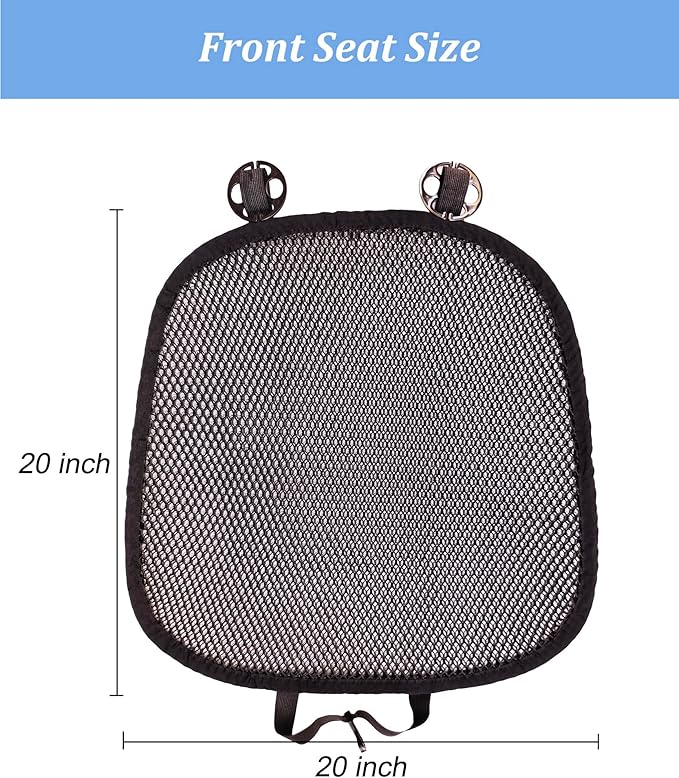 YUNZLAN Cool Car Cushion Cover Set Breathable Mesh Car Seat Cushion (Black, 1 Pack Seat Pad)