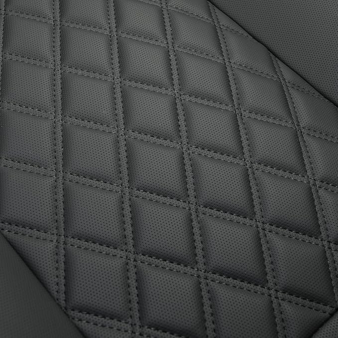 1 Pack Leather Front Car Seat Covers,Bottom Seat Covers for Cars,Driver Car Seat Cover,Luxury Seat Protectors,Waterproof,Anti-Slip,Full Wrap,for Most Vehicles,Sedan,Truck,SUV(Black)