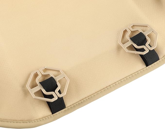 JOJOBAY Leather Car Seat Cover,Bottom Seat Covers for Cars,Front Seat Protector,Fit for 95% of Vehicles - Padded,Anti-Slip(1 PC,Beige)