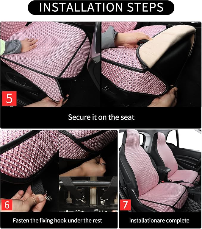 Auto Newer Car Seat Cover, Breathable Mesh, Universal Fit, Car Seat Protector, Pink, 2PCS