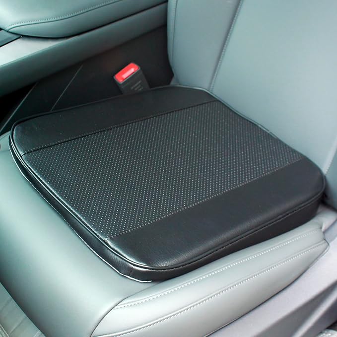Car Height seat Cushion Car Height seat Cushion Perforated Leather Fabric Memory Cotton Inner core Anti Slip Bottom Fabric Suitable for Various Vehicle Seats and Office Chairs