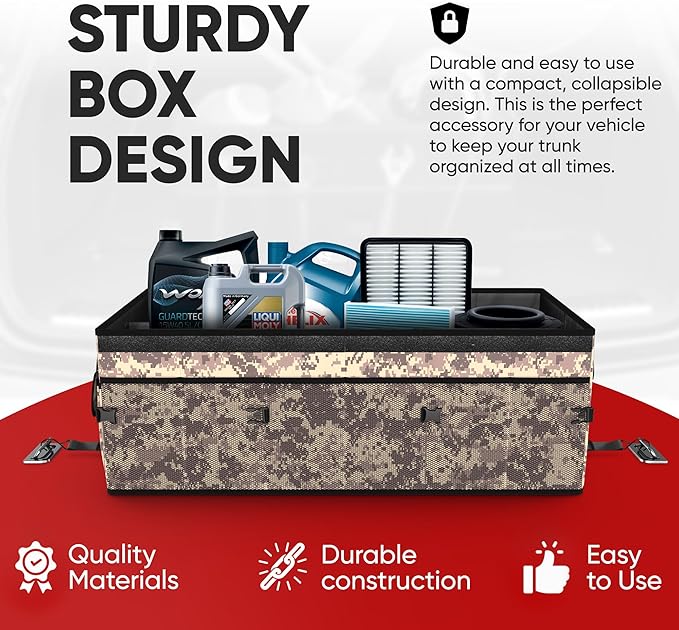 FORTEM Trunk Organizer with Cooler For SUV Car Trunk, Foldable Storage, Car Accessories for Women Men, Collapsible Bag, Perfect Christmas Gifts, 600D Oxford, Non Slip Bottom, Straps, Soft Cover (105L)