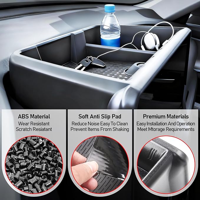 Dashboard Storage Tray Compatible with Grand Highlander 2024 2025 Accessories,Behind Screen Organizer Center Console Box for Grand Highlander,Hidden Storage Organizer Sunglass Tissue Holder