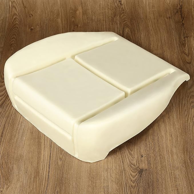 KUAFU Bottom Seat Foam Cushion Pad Compatible with 2007-2014 Chevy Silverado 1500 2500HD 3500HD LT LS LTZ Z71 Front Driver Side Beige