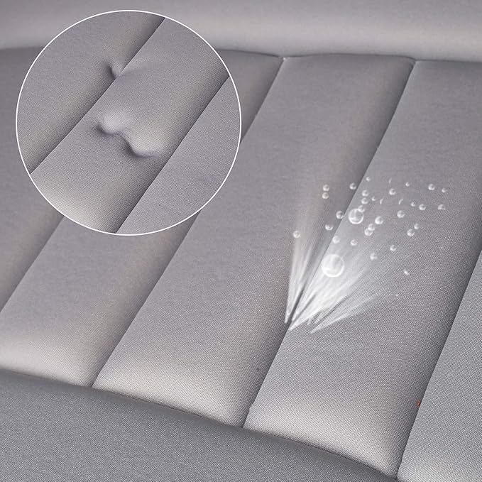 Premium Car Seat Cushion, Driver Seat Cushion with Comfort Memory Foam & Non-Slip Rubber Bottom, Car Seat Pad Works with 95% of Vehicles and Office Chair or Home (Gray)