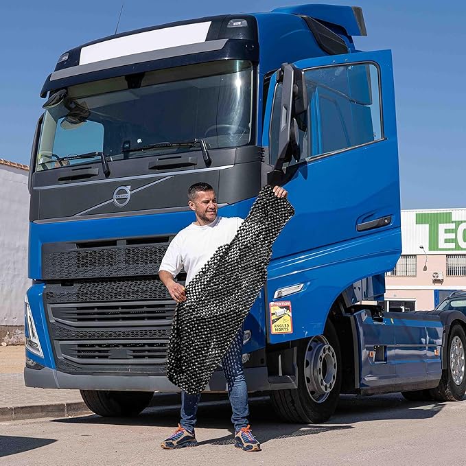 ZONETECH Beaded Seat Cover for Cars Cooling, Massage Cushion, Car Seat Natural Wooden Beads for Semi Truck, Trailer, Car (Black, 1-Pack)