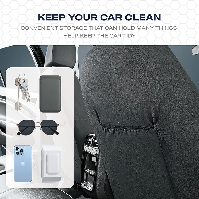 Skechers Men’s Seat Covers, Air-Cooled Memory Foam Car Seat Covers Front Seats, Airbag Compatible,Universal Fit for Most Cars, SUVs, Vans and Trucks,Red