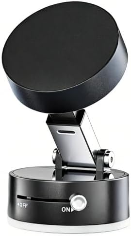 Multi-Surface Magnetic Phone Holder Mount-Foldable Telescopic Vacuum Suction with 360° Dual-Axis Adjustable Stand for Car/Wall/Mirror,Compatible iPhone 12-17 Pro Max & Android(Strong Neodymium Magnet)