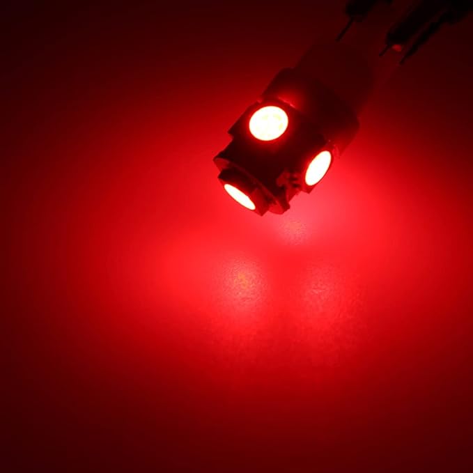 3Pcs Red Interior Map Dome Light LED Bulbs Compatible with 1987-1996 Ford F-150 F-250 Bronco