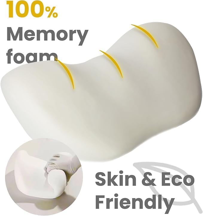 HOPON 2025 Upgrade Lumbar Support Pillow for Most Cars SUV,Waist Pillow with Breathable Fabric,Soft Pillow for Relieving Stiffness Sedan Home Office Black,1 Pack - Black