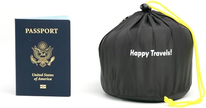 C CUSHION LAB Travel Pillow, Award-Winning Patented Ergonomic Design for Chin & Neck Support Memory Foam Neck Pillow, Compact Airplane Pillow for Traveling, Flight, Car (Spark, Medium)